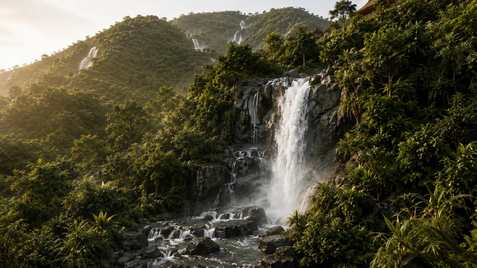 The waterfalls